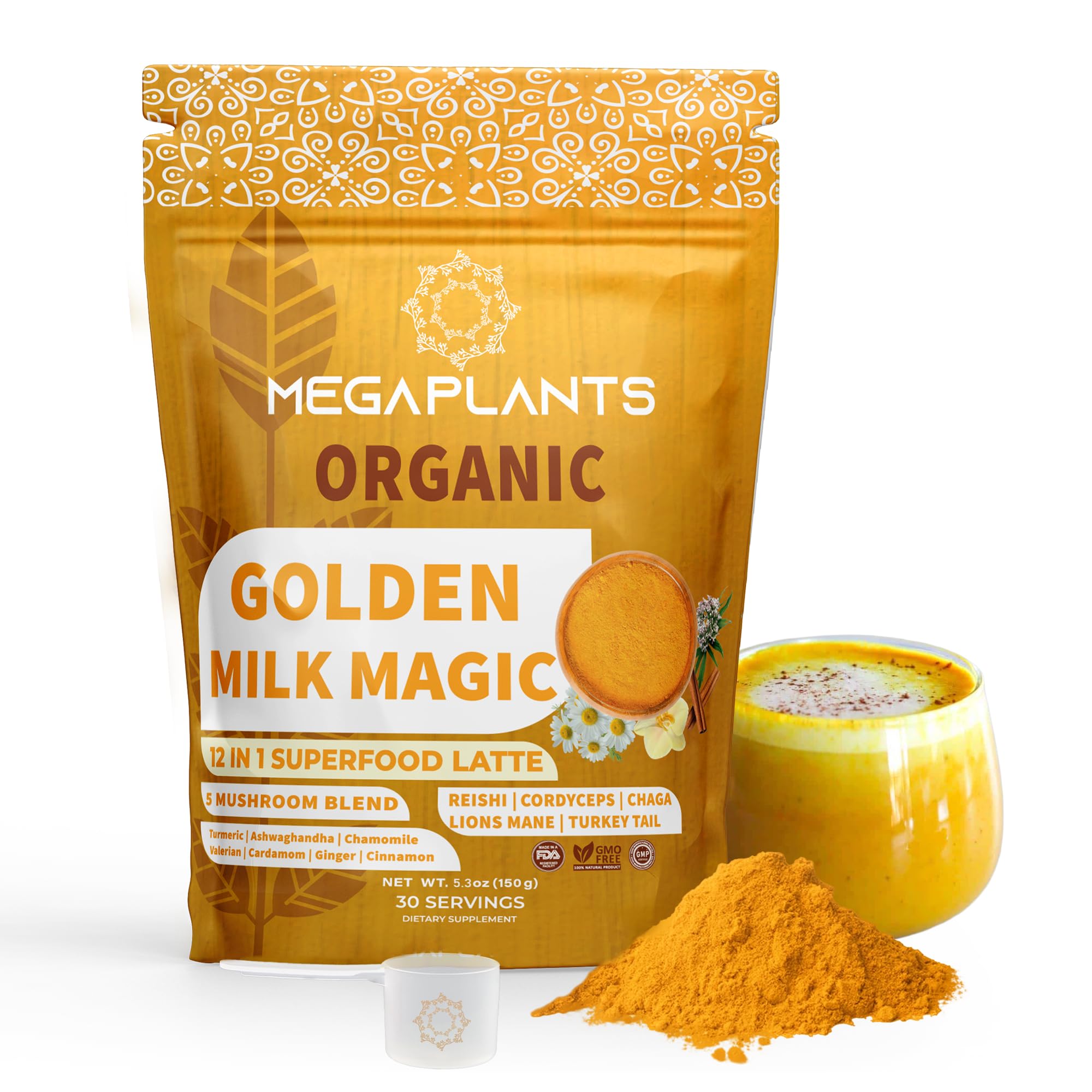 その他 milk magic Amazon.com: MEGAPLANTS Golden Milk Magic | 12 in 1 Superfood Latte